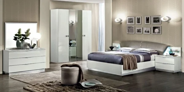 Modum Onda White Italian Wardrobe - Image 2
