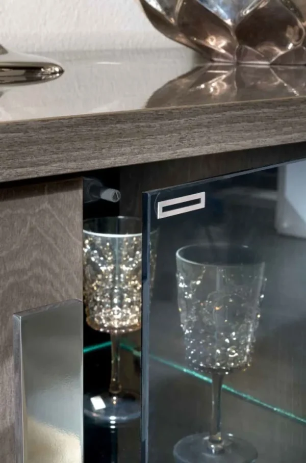 Modum Platinum Italian Silver Slim Medium Buffet Sideboard - Image 2