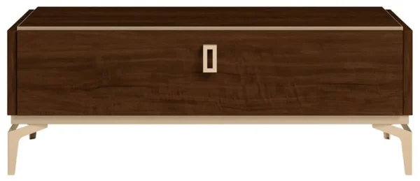 Status Eva Day Walnut Brown Italian 1 Drawer Coffee Table