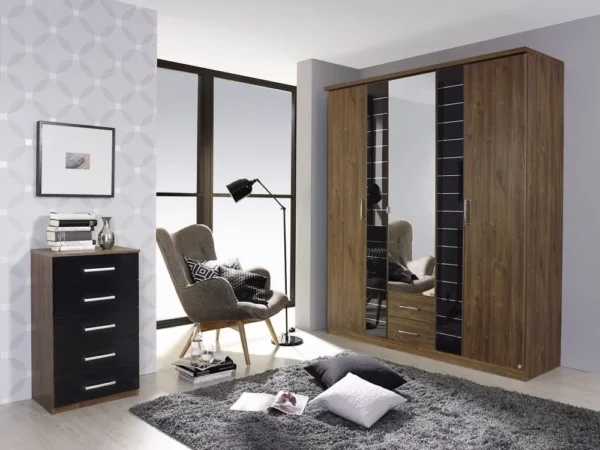 Rauch Terano Wardrobe with Cornice - Image 2