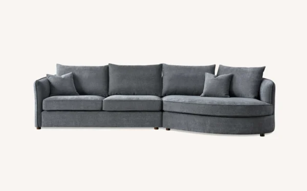 Aluxo Rubin Corner Chaise in Charcoal Boucle - Image 3