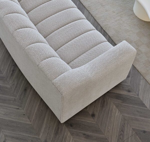 Aluxo Astoria 3 Seater Sofa in Oatmeal Boucle Fabric - Image 2