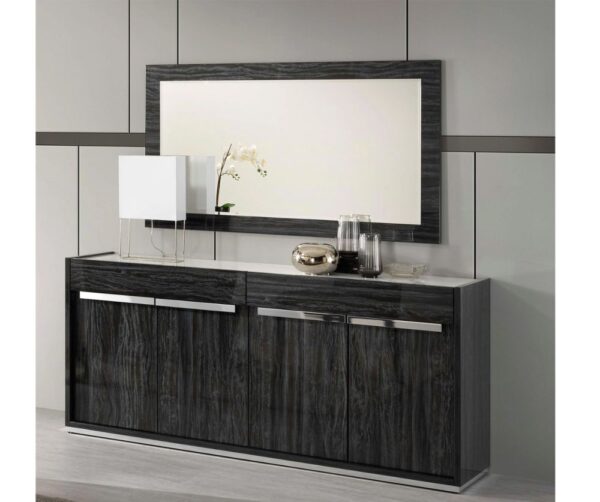 H2O Design Christine Grey Italian 4 Door Sideboard