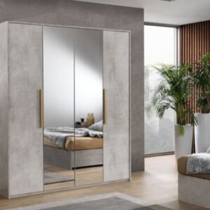 H2O Design Sole Grey Italian 4 Door Wardrobe