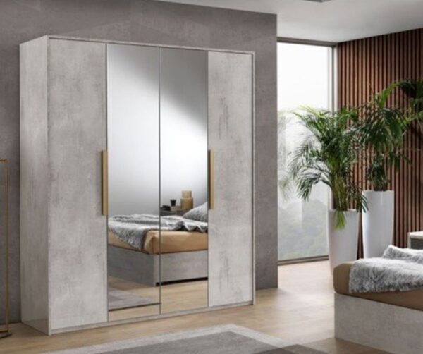 H2O Design Sole Grey Italian 4 Door Wardrobe