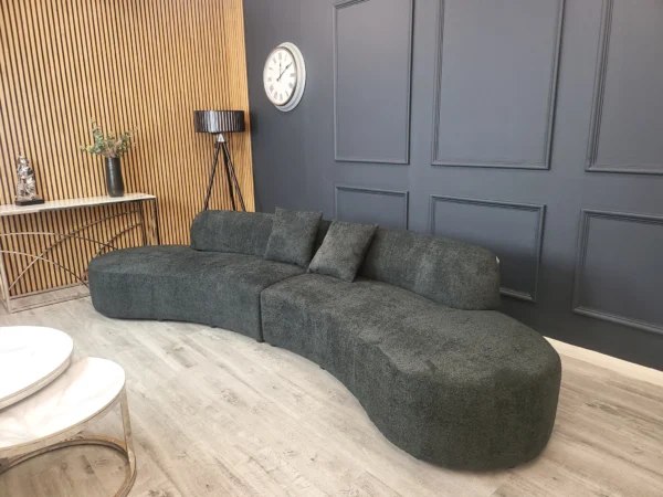 Miami Curved Cinema Boucle Sofa - Image 2