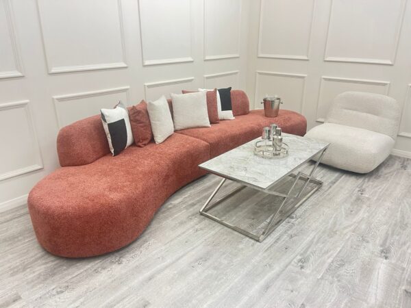 Miami Curved Cinema Boucle Sofa - Image 3