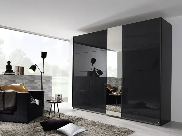 Rauch Miramar 2 Door Sliding Wardrobe in Basalt - W 271cm