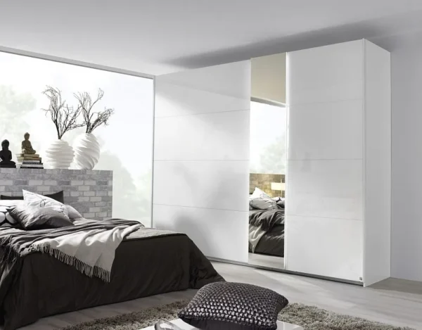 Rauch Miramar 2 Door Sliding Wardrobe in White - W 271cm