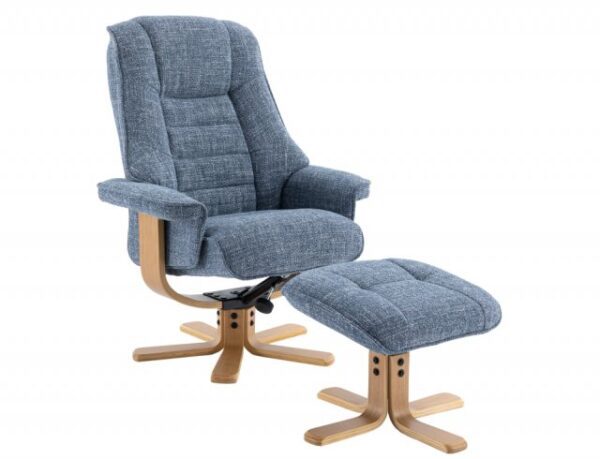 GFA Sardinia Swivel Recliner & Footstool