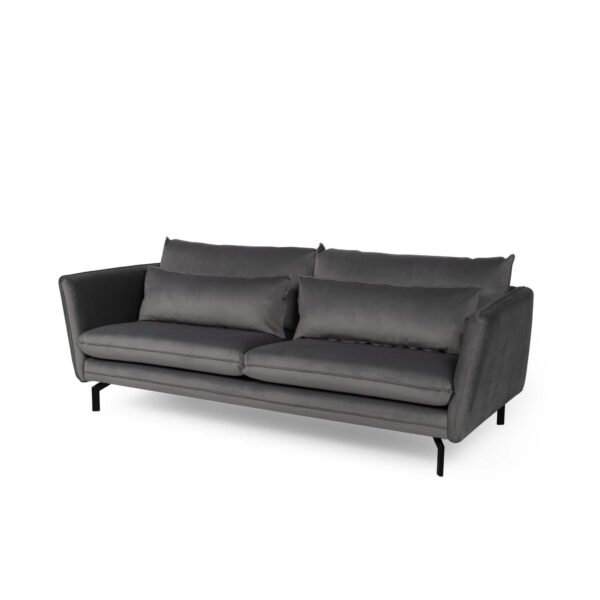 Elford Fabric Sofa 3S Grey - Image 2