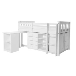 Porto Midi Sleeper with Desk, Chest & Bookcase