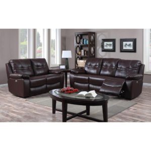 Rockport Power Recliner Leather & PU 2 Seater
