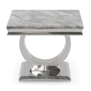 Vida Living Arianna Grey Low Lamp Table