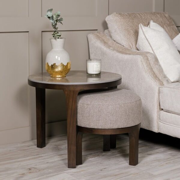 Vida Living Axton Latte Footstool
