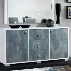 Ben Company Stella White and Grey Finish Italian Sideboard