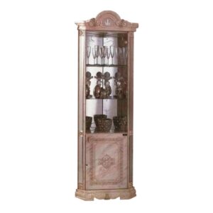 Ben Company Betty Onyx Finish Italian Corner Display Cabinet