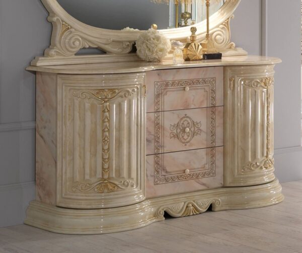Ben Company Betty Onyx Finish Italian 3 Door Buffet