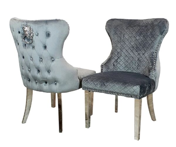Furnish 365 Chelsea Grey Shimmer Dining Chair