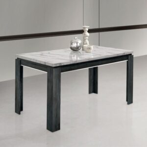 H2O Design Christine Grey Italian Fix Top Rectangular Dining Table Only