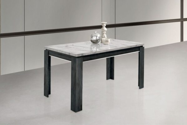 H2O Design Christine Grey Italian Fix Top Rectangular Dining Table Only