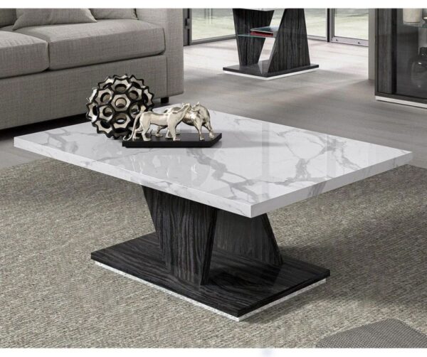 H2O Design Christine Grey Italian Rectangular Coffee Table