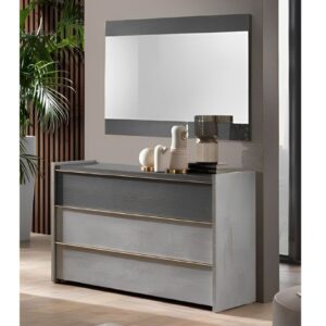 H2O Design Sole Grey Italian 3 Drawer Dresser
