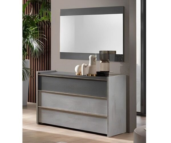 H2O Design Sole Grey Italian 3 Drawer Dresser