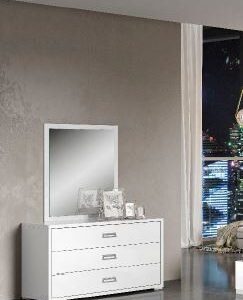 H2O Design Bella White Italian 3 Drawer Dresser