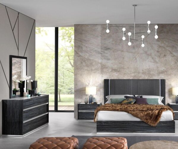 H2O Design Christine Grey Italian 3 Drawer Dresser
