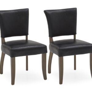 Vida Living Duke Ink Blue Leather Dining Chair