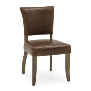 Vida Living Duke Tan Brown Leather Dining Chair