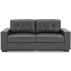 Vida Living Gemona Black Faux Leather 2/3 Seater Sofa And Arm Chair