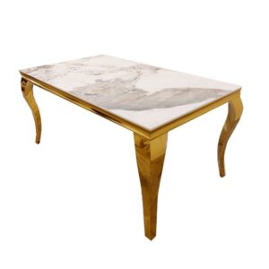Furnish 365 Louis Gold Dining Table (L180cm)