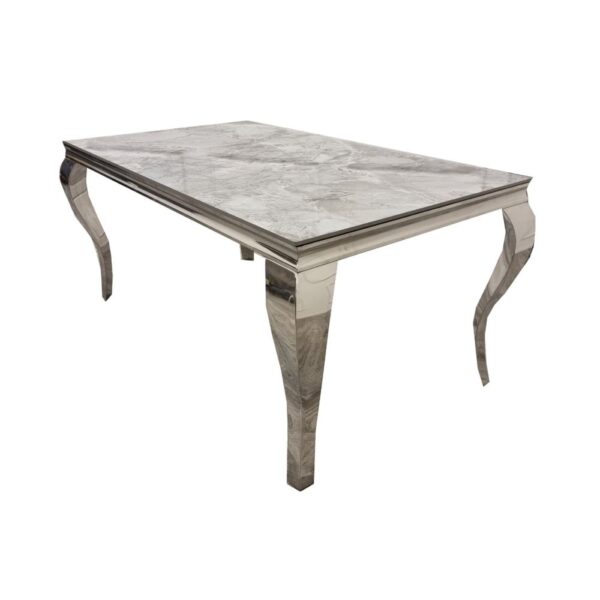 Furnish 365 Louis Chrome Square Dining Table (L100cm)