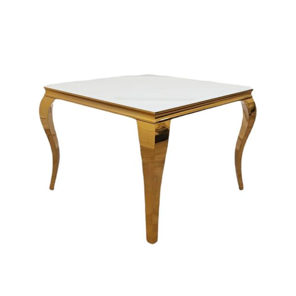 Furnish 365 Louis Gold Square Dining Table (L100cm)