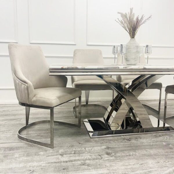 Furnish 365 Chelmsford Velvet Dining Chair in Pair