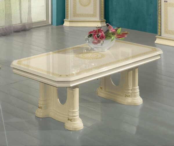 Ben Company New Venus Beige and Gold Italian Coffee Table
