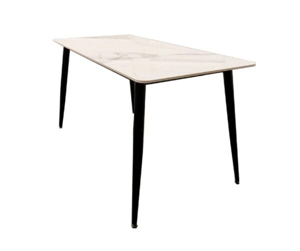 Furnish 365 Titus Sintered Stone and Black Dining Table