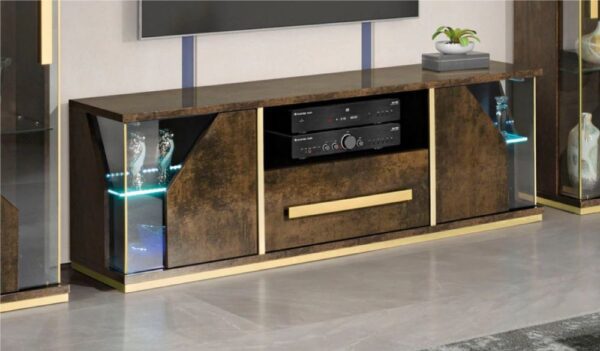 H2O Design Desiree Bronze Gold Italian TV Cabinet