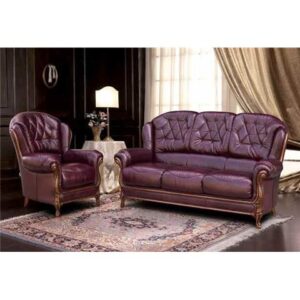 Giulia Italian Leather 3 + 1 + 1 Sofa Suite