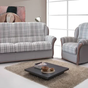 Mini Divani Scott Leather & Fabric 3+1+1 Sofa