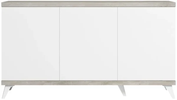 Modern Treviso White Italian Large Buffet 3 Door Sideboard - Image 2