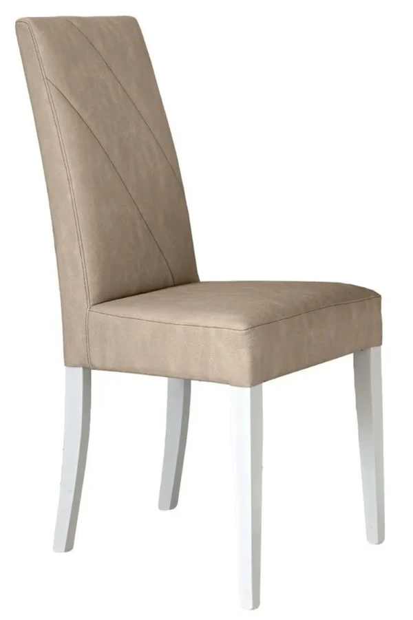 Set of 2 Lisa Italian Beige Faux Leather Dining Chair - Image 2