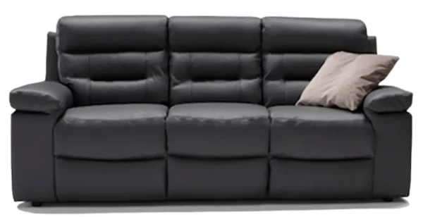 Amalfi Dark Grey Italian Leather 2/3 Seater Recliner Sofa And Arm Chair - Image 2