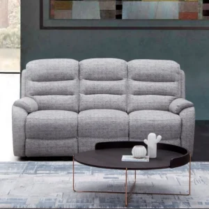Maceo Grey Fabric 2/3 Seater Recliner Sofa And Arm Chair