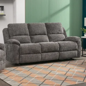 Eagarville Ash Fabric 2/3 Seater Recliner Sofa And Arm Chair