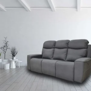 Charenton Dark Grey Fabric 2/3 Seater Recliner Sofa