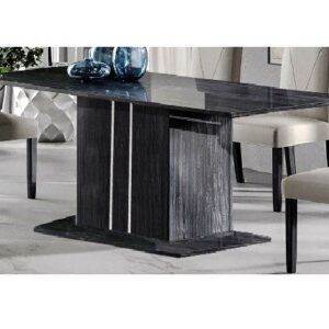 Ben Company Luna Dark Grey Italian Extension Dining Table Only