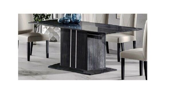 Ben Company Luna Dark Grey Italian Extension Dining Table Only